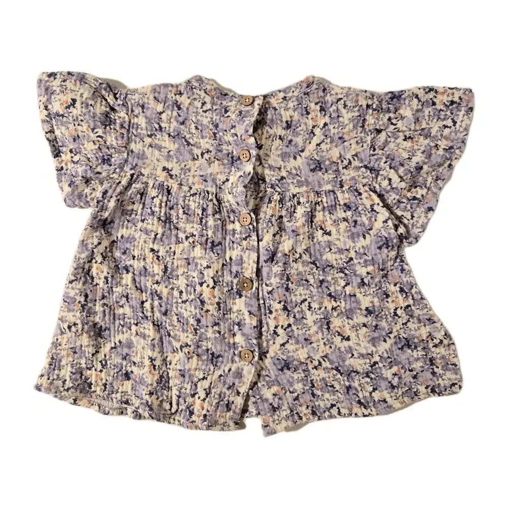 Jessica Simpson Baby Girl's Purple Floral Lace‎ Dress Size 2T